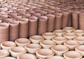 Products earthenware vases, pots in pottery village