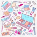 Products for makeup and beauty Royalty Free Stock Photo