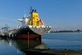 Products Tanker in operations at the Oil Terminal