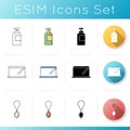 Products to buy icons set Royalty Free Stock Photo