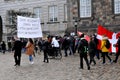 Proetest rally stop coronavirus pandemiic laws in Denmark