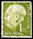 Prof. Dr. Theodor Heuss (1884-1963), 1st German President, Federal President Theodor Heuss serie, circa 1954