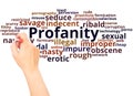 Profanity word cloud hand writing concept Royalty Free Stock Photo