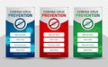 Corona virus prevention banner template