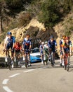 Profesional cyclist peloton during stage 1 at La Volta Catalunya 2024.