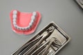 Professinal dental surgery set closeup