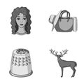 Profession, atelier and other monochrome icon in cartoon style. travel, animal icons in set collection.