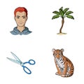 Profession, atelier and other web icon in cartoon style.animal, travel icons in set collection.