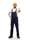 Male worker or builder showing thumbs up Royalty Free Stock Photo