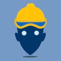 Profession of Construction worker head short vector avatar art