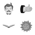 Profession, education and other monochrome icon in cartoon style. OK, medicine icons in set collection.