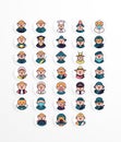 Profession icon pack lineal color style