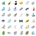 Profession icons set, isometric style Royalty Free Stock Photo