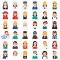 Profession and job related icon set 1, Female version Royalty Free Stock Photo