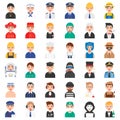 Profession and job related icon set 1, Male version Royalty Free Stock Photo