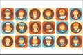 Profession people icons set, professional human occupation avatars vector Illustrations