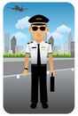 Profession set: Airline pilot Royalty Free Stock Photo