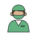 profession surgeon worker avatar fill style icon