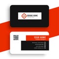 Professional abstract black and orange visiting card template