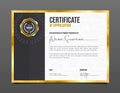 Professional achievement certificate. Template diploma with luxury and pattern. Royalty Free Stock Photo