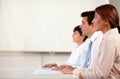 Professional adult business team listening meeting Royalty Free Stock Photo