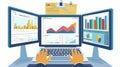 Professional Analyzing Digital Reports on Laptop