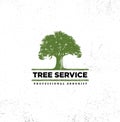 Professional Arborist Tree Care Service Organic Eco Sign Concept. Landscaping Design Raw Vector Illustration