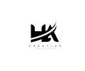 Professional Artistic Monogram Swoosh Letter HA Logo Design
