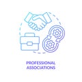 Professional associations blue gradient concept icon Royalty Free Stock Photo
