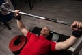 Powerlifter Man Bench Press Competition Royalty Free Stock Photo