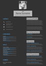 Professional atypical resume cv on dark background Royalty Free Stock Photo