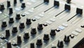Professional audio mixer. Concept for precision, control, creative process, and sound engineering. Royalty Free Stock Photo
