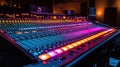 Professional audio mixing console Royalty Free Stock Photo
