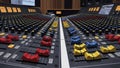 Professional Audio Mixing Console with Numerous Faders and Knobs in a Recording Studio Royalty Free Stock Photo