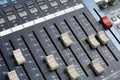 Professional audio mixing console. Recording studio equipment Royalty Free Stock Photo