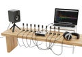 Professional audio workstation setup Royalty Free Stock Photo