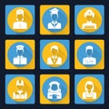 Professional avatar icons set