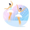 Professional Ballet Show Flat Vector Illustration Royalty Free Stock Photo