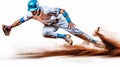 Professional baseball player in action on grand arena Generative AI Royalty Free Stock Photo