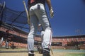 Professional Baseball players at batting practice, Candlestick Park, San Francisco, CA