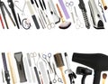 Professional Beauty Salon and Barber shop Equipment Isolated Royalty Free Stock Photo