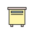 Professional bee hive, beehive flat color line icon. Royalty Free Stock Photo