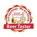 Professional Beer Taster. Job openings.