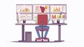 Professional Big Data Analyst Working on Data Analysis Concept