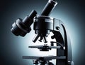 Professional Binocular Laboratory Microscope with Dual Eyepieces Royalty Free Stock Photo