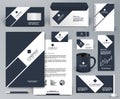 Professional black corporate identity template