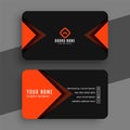 Professional black and orange ready business card template Royalty Free Stock Photo