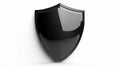 Professional Black Shiny Shield on White Background for Security Concept Royalty Free Stock Photo