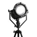 Professional Black Studio LED Light Fixture on Tripod Stand with Bright White Light studio light Royalty Free Stock Photo