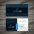 Professional blue dark business card design